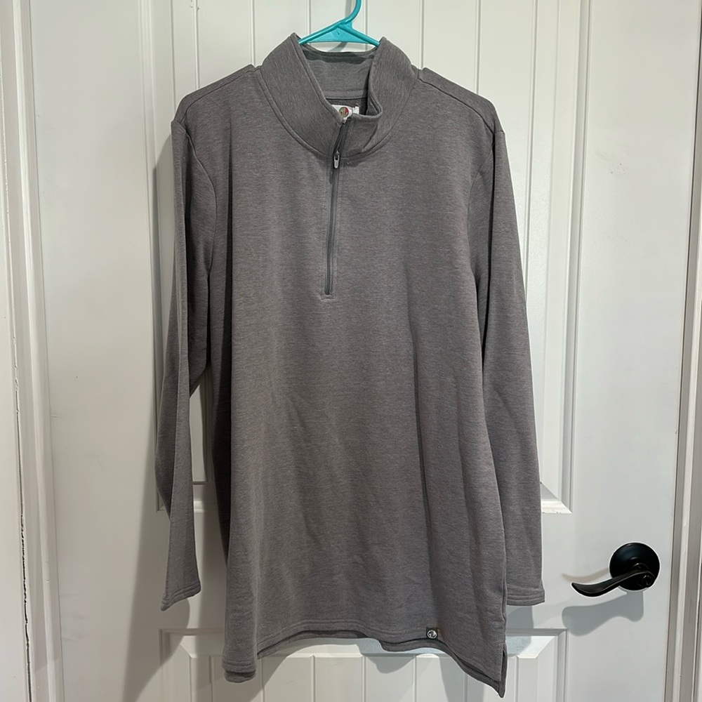 MarleyLilly gray quarter zip sweatshirt